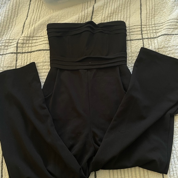 Charlotte Russe Strapless Black Jumpsuit S - Picture 2 of 4